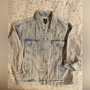 Denim Trucker Jacket Wild Fable Light Acid Wash Large Oversized